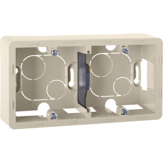 Коробка для накладного монтажа 2 поста - Legrand/Daccord Inspiria - слоновая кость