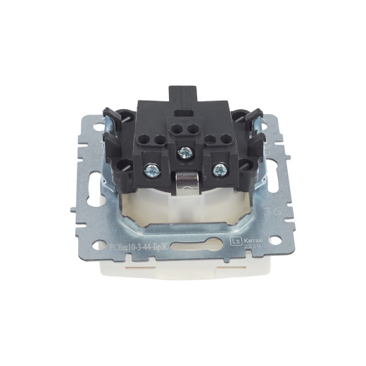 BRITE Роз. с з/к/ш с кр. 16А IP44 РСбш10-3-44-БрЖ жемч. IEK