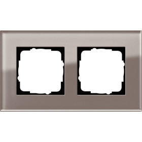 Gira ESP Дымчатое стекло Рамка 2-ая