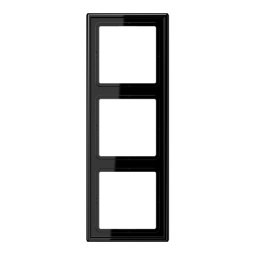 Рамка для вертикальной и горизонтальной установки, 3 поста, дюропласт, черный, LS990