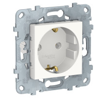 Schneider Electric Unica New Бел Розетка с/з без шторок, винт. зажим, 16А, 250В