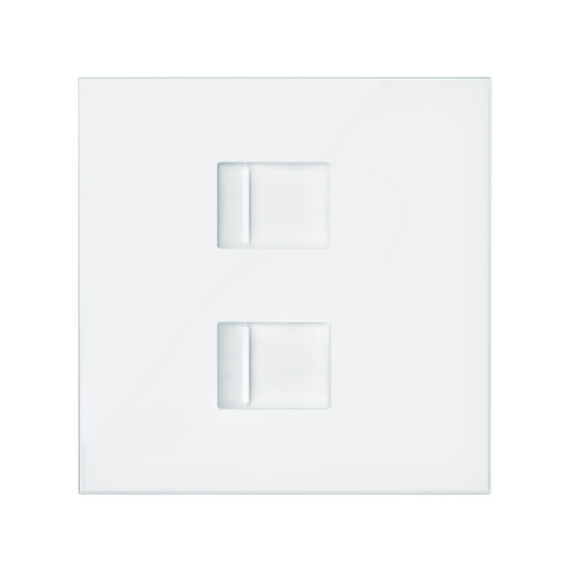 Simon 100 Белый матовый  Накладка розетки 2xRJ45