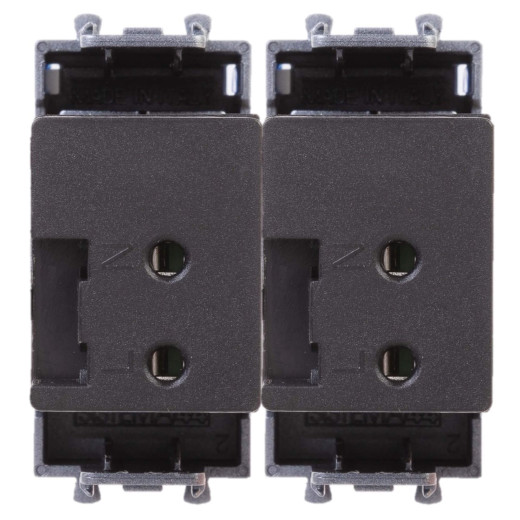 USB зарядное устройство модульное, Avanti, закаленная сталь, 2модуля, 2.1 А