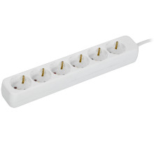 IEK UMA Удлинитель У06 6 мест 5м 3х1мм2 10А бел.