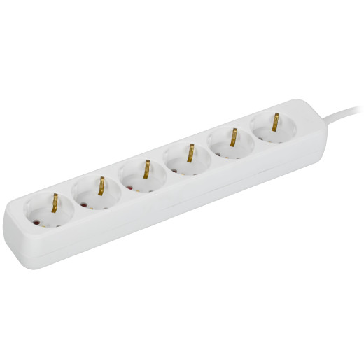 UMA Удлинитель У06 6 мест 5м 3х1мм2 10А бел. IEK