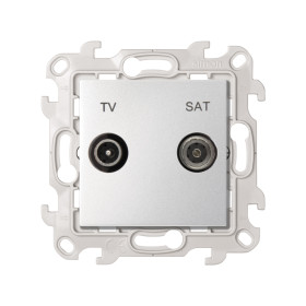 Simon 24 Алюминий Розетка TV-SAT оконечная