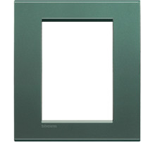 BT LL Зелёный шелк Рамка прямоугольная, 3+3 модуля.
