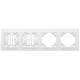 Минск Рамка 4-местная горизонтальная белая EKF Basic