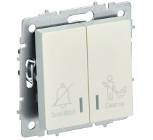 IEK BRITE Выключ. 2-кл. с инд. отел. 10А ВС10-2-9-БрЖ жемч.