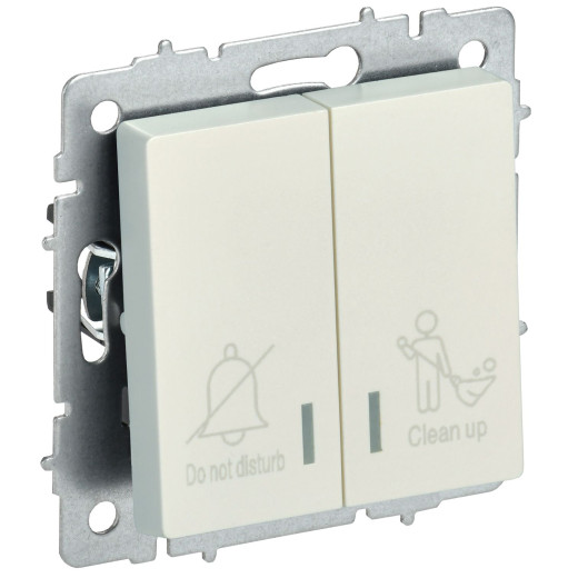 BRITE Выключ. 2-кл. с инд. отел. 10А ВС10-2-9-БрЖ жемч. IEK