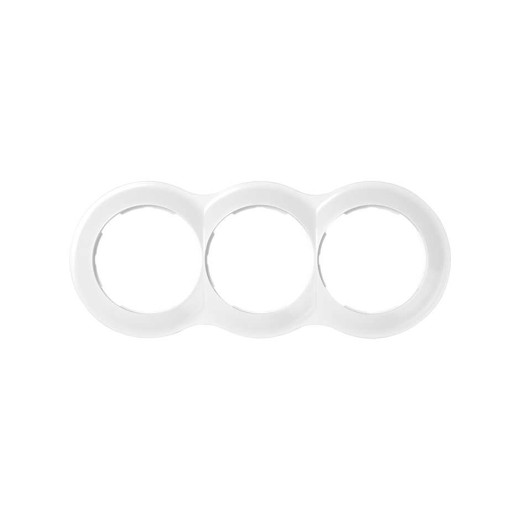 Simon 88 Бел Рамка 3-ая круглая