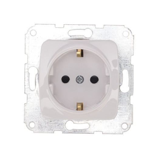 DEA Розетка 1-ая с/з з/ш с/у 16А меx. Бел KRANZ
