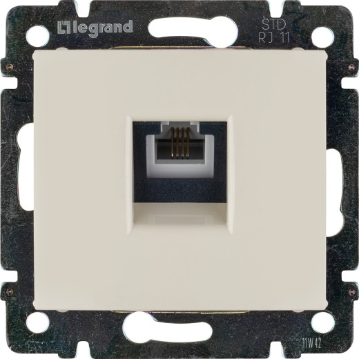 Розетка телефонная RJ11 - Legrand Valena - слоновая кость