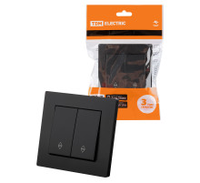 TDM Выключатель на 2 направления 2 кл. 10А черный 