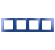 ЭРА 12-5004-29 Рамка на 4 поста, Эра12, ультрамарин (10/100/2000)