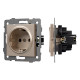 Механизм электрической розетки SCT-MEU1-PL-GD-V (250V, 16A) (Arlight, -)
