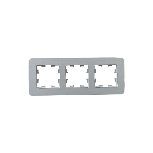 BRITE Рамка 3-мест. РУ-3-1-Бр металл алюм. RE IEK