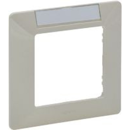 Рамка 1 пост с держателем для маркировки - Legrand Etika - слоновая кость