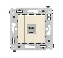 DKC Avanti Компьютерная розетка RJ-45 без шторки в стену, кат.5e одинарная экранированная, 