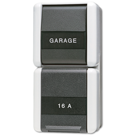 Комбинация - розетка универсальный выключатель, для накладного монтажа IP44