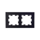 BRITE Рамка 2-мест. РУ-2-1-БрЧ металл черн. IEK