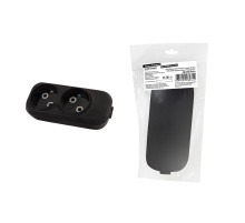 TDM Колодка розеточная 2 гнезда 2П б/з 10А 250В черная серии 