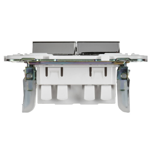 SKANDY Выключ. 2-кл. прох. 10А SK-V05N никель IEK