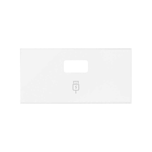 Simon 100 Белый матовый  Накладка зарядного устройства USB SmartCharge