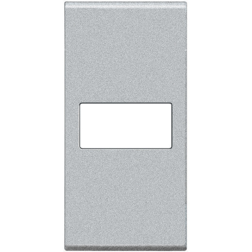 Livinglight Клавиша Axial с 1 отверстием для вставки символа, размер 1 модуль, цвет алюминий