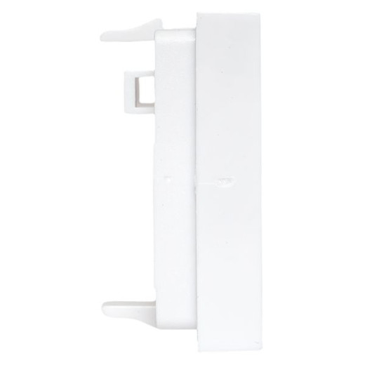 Вставка розеточная TERACOM PRO 45x45мм формат Mosaic на 2 модуля Keystone со шторками и маркерами белая