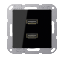 JUNG A 500 Черная Розетка HDMI 2-ая