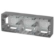 ЭРА 12-6103-12 Коробка наклад. монтажа 3 поста, Эра12, графит (5/50/600)