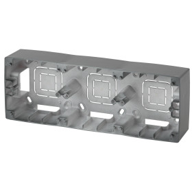 ЭРА 12-6103-12 Коробка наклад. монтажа 3 поста, Эра12, графит (5/50/600)