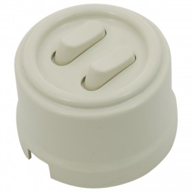 BIRONI Лизетта Пластик Слоновая кость Выключатель 2-кл (клавишный)