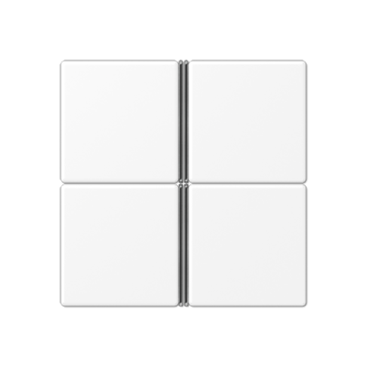 Набор накладок 4 группы для модулей F40, термопласт, белый матовый