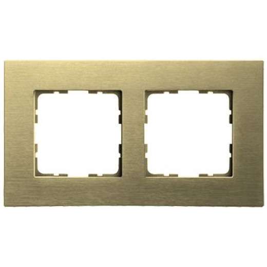 Рамка 2-постовая, алюминий Champagne Gold
