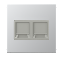 JUNG Плата (фиксация защёлкиванием) для двух модулей металл алюминий