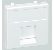 Simon Connect Алюминий Адаптер со шторкой на 1 RJ45 конектор, AMP(S110,SL110,SLt),Brand-Rex,RIT45х45мм