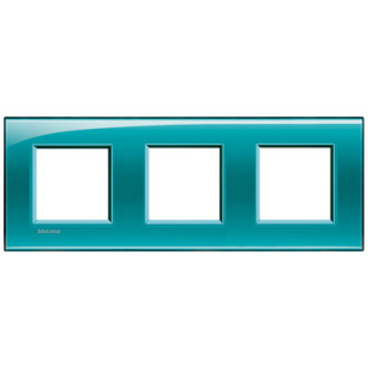 Livinglight Рамка прямоугольная, 3 поста, цвет зелёный