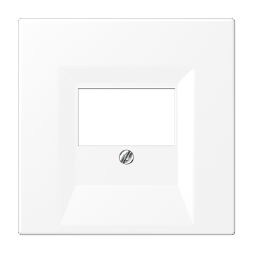 Плата (фиксация винтом) для USB-зарядных устройств и TAE-розеток, термопласт, белый матовый