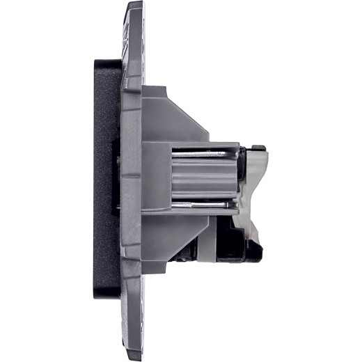 Розетка компьютерная RJ45 категория 5e UTP - Legrand/Daccord Inspiria - антрацит