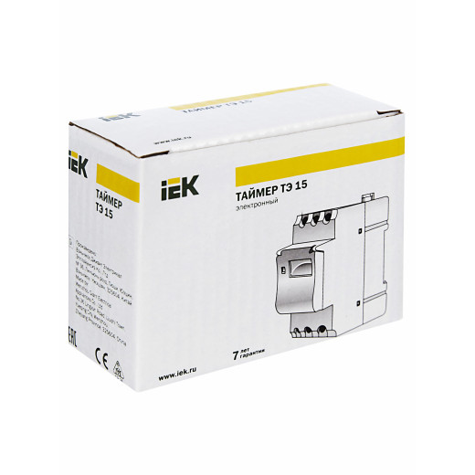 Таймер ТЭ15 цифровой 16А 230В на DIN-рейку IEK