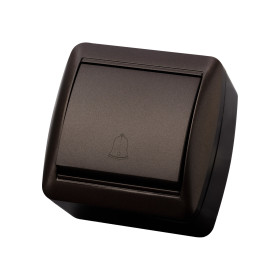 TDM Кнопка звонковая открытой установки IP44 6А шоколад 