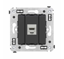 DKC Avanti Компьютерная розетка RJ-45 без шторки в стену, кат.6 одинарная экранированная, 