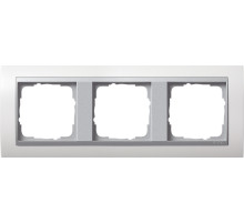 Gira Event Бел матовый/Алюминий Рамка 3-ая