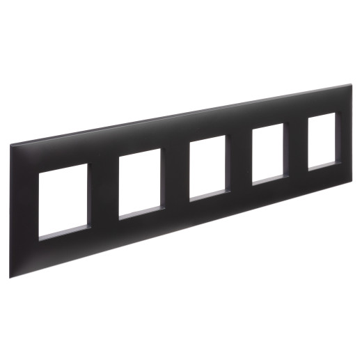 Рамка 5 постов (10 мод.), Avanti, черный матовый