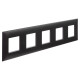 Рамка 5 постов (10 мод.), Avanti, черный матовый