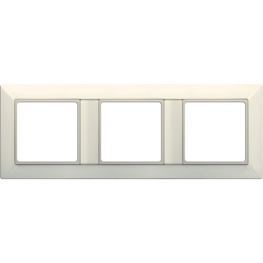 Рамка 3-поста, Eco Profi, термопласт, слоновая кость