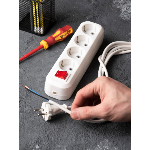 Колодка 4 гн. 16А 3,5кВт c выкл. с/з Эксперт EKF PROxima