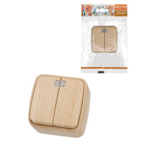 TDM Выключатель 2-кл. открытой установки с подсветкой IP20 10А, сосна 